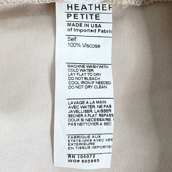 HEATHER BY BORDEAUX Women's Small Tank Top Lightweight 100% Viscose Neutral NEW - Picture 5 of 15